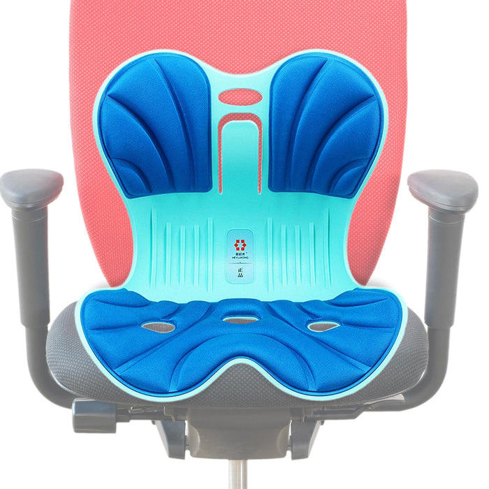 Crofta Posture Correction Cushion Waist Support for Children Women Men Office Chair blue