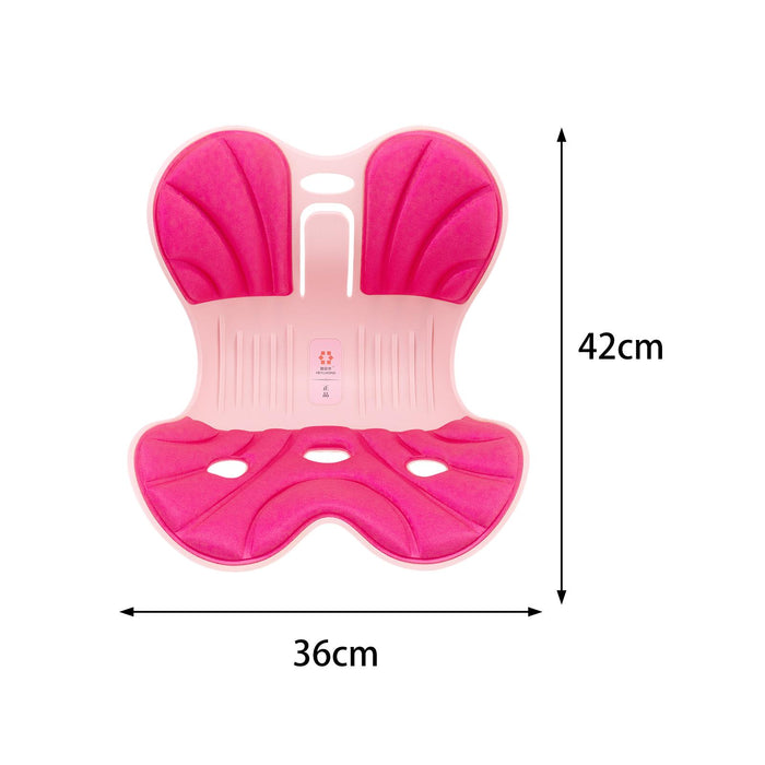 Crofta Posture Correction Cushion Waist Support for Children Women Men Office Chair rose pink