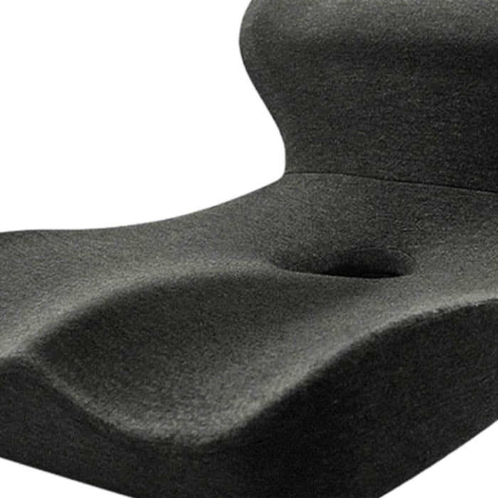 Crofta Memory Foam Seat Cushion Student Pad Car Seat Back Support Sitting Chair Pillow Dark Gray