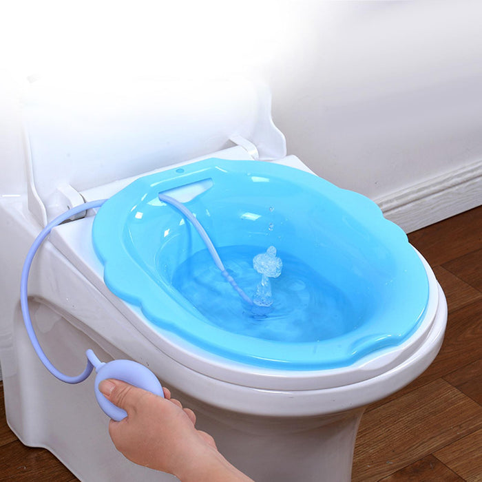 Crofta Woman Bathroom Toilet Seat Sits Bath for Avoiding Squats Accessories Generic Blue