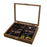 Crofta Wooden Sunglasses Organizer Box 8 Grids Sturdy for Gift Decorations Domestic