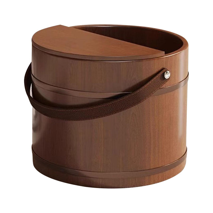 Crofta Wood Foot Bath Portable Multipurpose Foot Soak Tub for Travel Home Use Sauna with lid