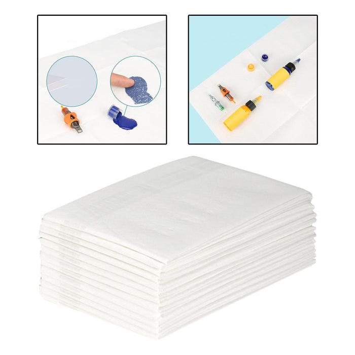 Crofta 120x Disposable Tattoo Clean Pad Soft Tablecloths Sturdy Tattoo Table Covers