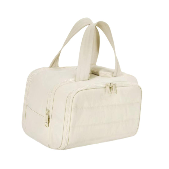 Crofta Make up Organizer Handbag Open Toiletry Bag for Trips Outdoor Sports Holiday White