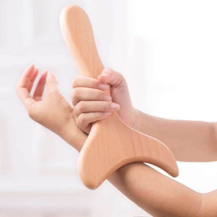 Crofta Wood Massage Tool Relaxation Manual Portable Handheld for Back Shoulder Body