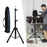 Crofta Wig Stand Tripod Non Slip Portable Wig Head Holder for Salons Hair Extension black