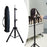 Crofta Wig Stand Tripod Non Slip Portable Wig Head Holder for Salons Hair Extension black