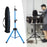 Crofta Wig Stand Tripod Non Slip Portable Wig Head Holder for Salons Hair Extension blue