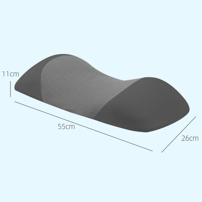 Crofta Lumbar Support Pillow Breathable Pad Memory Foam Pillow for Resting Bed Home black