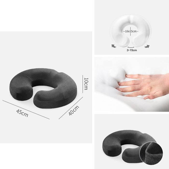 Crofta Donut Pillow Anti Slip Butt Pad Coccyx Cushion Home Memory Foam Seat Cushion Dark Grey