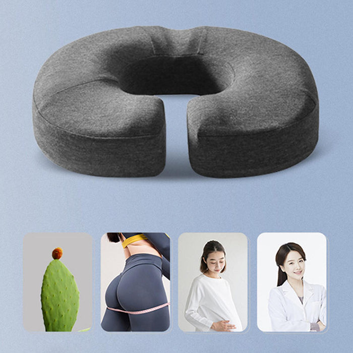 Crofta Donut Pillow Anti Slip Butt Pad Coccyx Cushion Home Memory Foam Seat Cushion Dark Grey