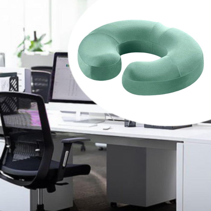 Crofta Donut Pillow Anti Slip Butt Pad Coccyx Cushion Home Memory Foam Seat Cushion Green