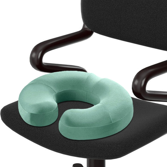 Crofta Donut Pillow Anti Slip Butt Pad Coccyx Cushion Home Memory Foam Seat Cushion Green