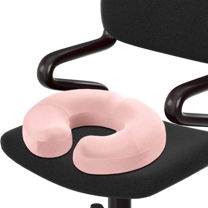 Crofta Donut Pillow Anti Slip Butt Pad Coccyx Cushion Home Memory Foam Seat Cushion Pink