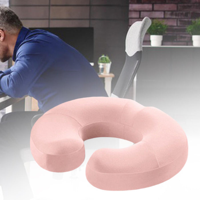 Crofta Donut Pillow Anti Slip Butt Pad Coccyx Cushion Home Memory Foam Seat Cushion Pink