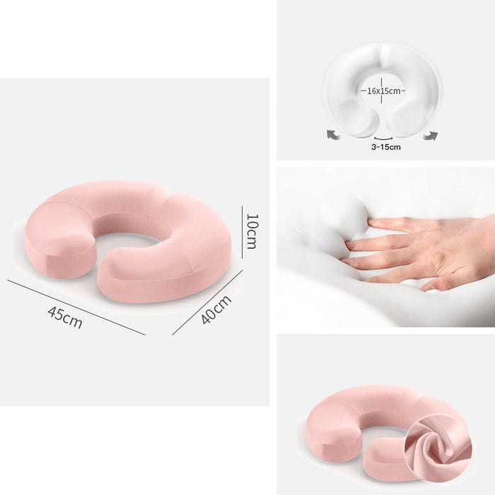 Crofta Donut Pillow Anti Slip Butt Pad Coccyx Cushion Home Memory Foam Seat Cushion Pink