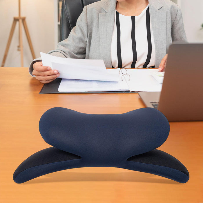 Crofta Office Desk Napping Pillow Lumbar Pillow Support Pillow for Home Hiking Navy blue