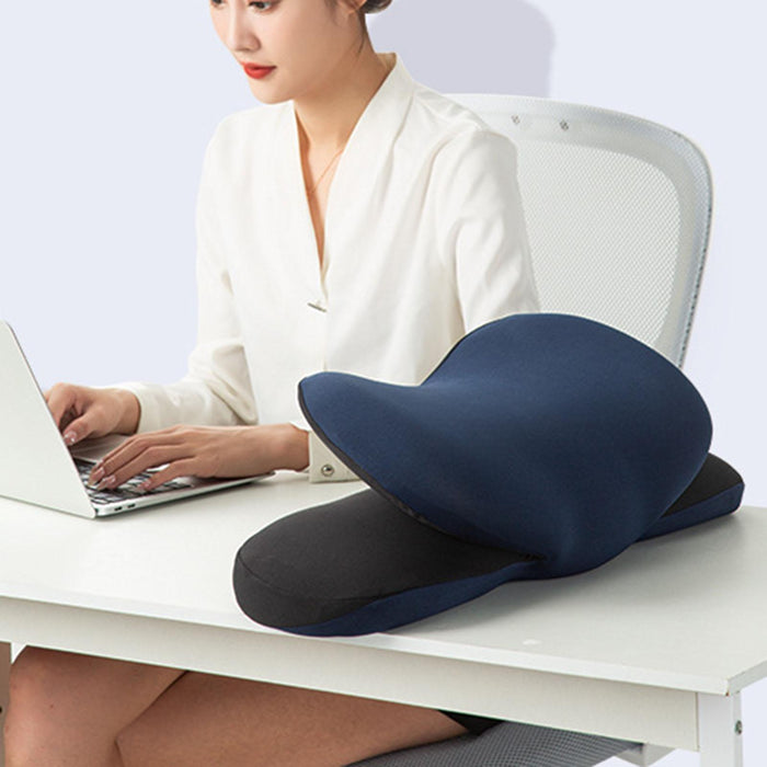 Crofta Office Desk Napping Pillow Lumbar Pillow Support Pillow for Home Hiking Navy blue