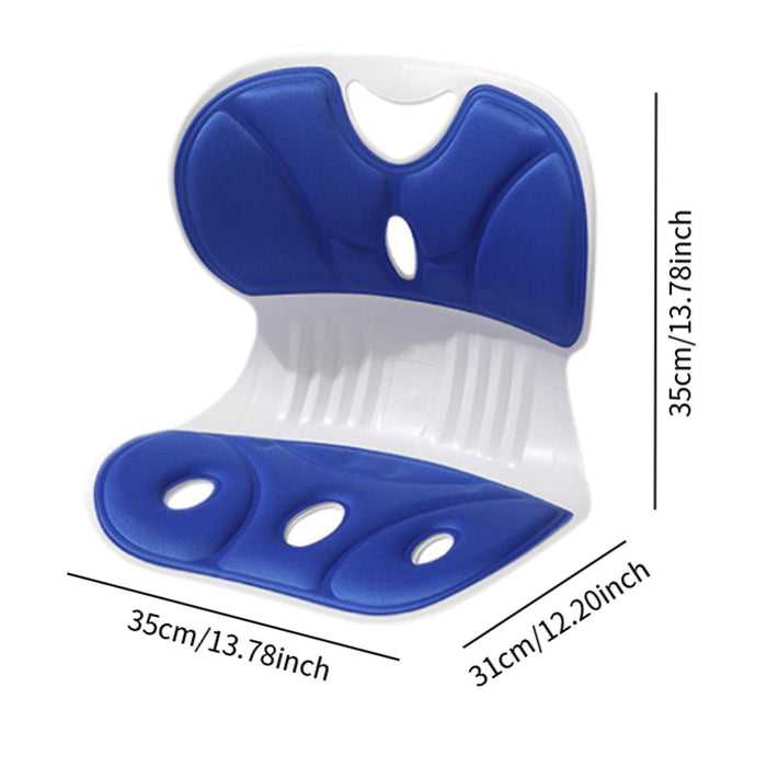 Crofta Posture Correcting Chair Ergonomic Seat Cushion for Home Floor Seat Students Blue