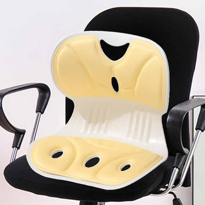 Crofta Posture Correcting Chair Ergonomic Seat Cushion for Home Floor Seat Students Yellow