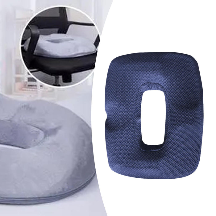 Crofta Doughnut Pad Comfort for Elderly Coccyx,Waist,tailbone Long Travel,Home Sofa blue