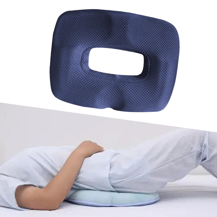 Crofta Doughnut Pad Comfort for Elderly Coccyx,Waist,tailbone Long Travel,Home Sofa blue