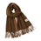 Crofta Pashmina Shawl Wrap Fashionable Long Winter Scarf for Bedroom Office Wedding Coffee Color