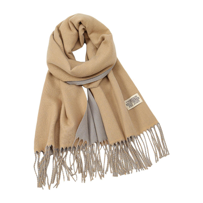 Crofta Pashmina Shawl Wrap Fashionable Long Winter Scarf for Bedroom Office Wedding Camel Color