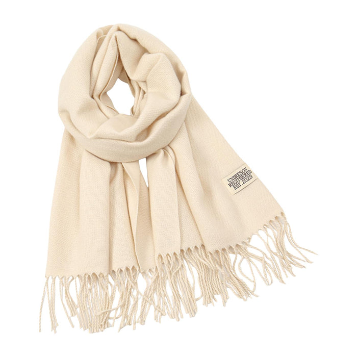 Crofta Pashmina Shawl Wrap Fashionable Long Winter Scarf for Bedroom Office Wedding Beige