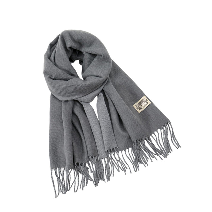 Crofta Pashmina Shawl Wrap Fashionable Long Winter Scarf for Bedroom Office Wedding Dark Grey