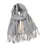 Crofta Pashmina Shawl Wrap Fashionable Long Winter Scarf for Bedroom Office Wedding Light Gray