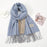 Crofta Pashmina Shawl Wrap Fashionable Long Winter Scarf for Bedroom Office Wedding Blue