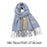 Crofta Pashmina Shawl Wrap Fashionable Long Winter Scarf for Bedroom Office Wedding Blue