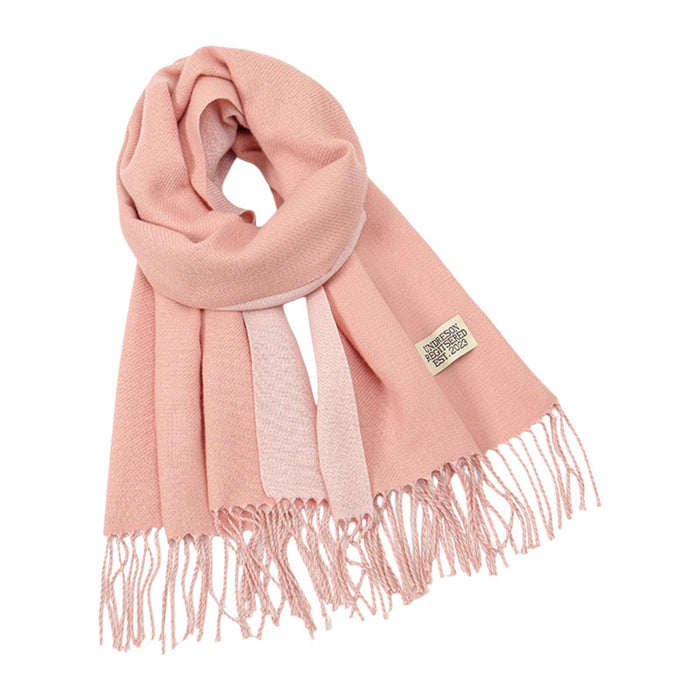 Crofta Pashmina Shawl Wrap Fashionable Long Winter Scarf for Bedroom Office Wedding Pink