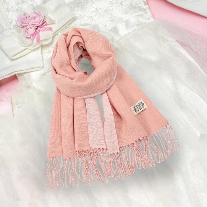 Crofta Pashmina Shawl Wrap Fashionable Long Winter Scarf for Bedroom Office Wedding Pink