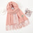 Crofta Pashmina Shawl Wrap Fashionable Long Winter Scarf for Bedroom Office Wedding Pink