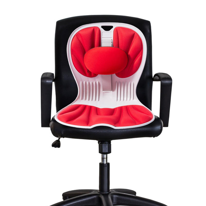 Crofta Sitting Posture Correction Chair Back Support for Adults Computer Chair Home Red