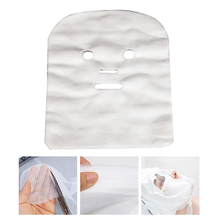 Crofta 100Pcs Gauze Mask Face Pads White Net Soft Cotton Face Cover for Adults Spas Style A