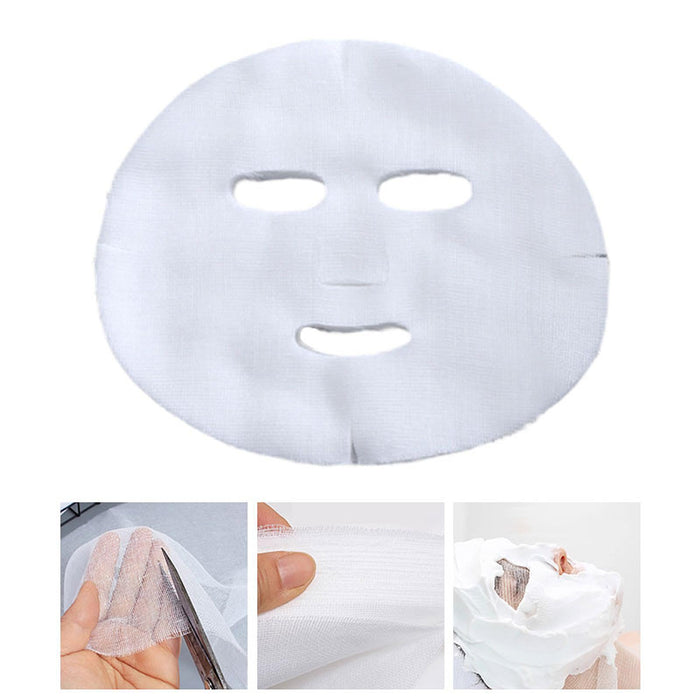 Crofta 100Pcs Gauze Mask Face Pads White Net Soft Cotton Face Cover for Adults Spas Style B