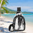 Crofta Clear Bag Waterproof PVC Crossbody Shoulder Backpack for Party Hiking Biking Black