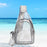 Crofta Clear Bag Waterproof PVC Crossbody Shoulder Backpack for Party Hiking Biking Light Gray