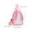 Crofta Clear Bag Waterproof PVC Crossbody Shoulder Backpack for Party Hiking Biking Pink