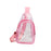 Crofta Clear Bag Waterproof PVC Crossbody Shoulder Backpack for Party Hiking Biking Pink