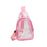 Crofta Clear Bag Waterproof PVC Crossbody Shoulder Backpack for Party Hiking Biking Pink