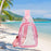 Crofta Clear Bag Waterproof PVC Crossbody Shoulder Backpack for Party Hiking Biking Pink