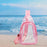 Crofta Clear Bag Waterproof PVC Crossbody Shoulder Backpack for Party Hiking Biking Pink