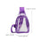 Crofta Clear Bag Waterproof PVC Crossbody Shoulder Backpack for Party Hiking Biking Violet