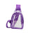 Crofta Clear Bag Waterproof PVC Crossbody Shoulder Backpack for Party Hiking Biking Violet