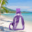 Crofta Clear Bag Waterproof PVC Crossbody Shoulder Backpack for Party Hiking Biking Violet