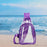 Crofta Clear Bag Waterproof PVC Crossbody Shoulder Backpack for Party Hiking Biking Violet